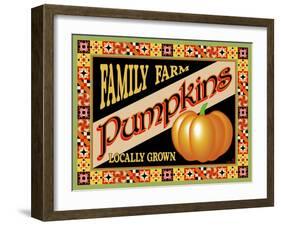 Pumpkin Crate Label-Mark Frost-Framed Giclee Print