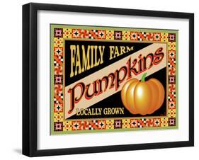 Pumpkin Crate Label-Mark Frost-Framed Giclee Print