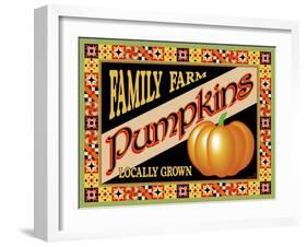 Pumpkin Crate Label-Mark Frost-Framed Giclee Print