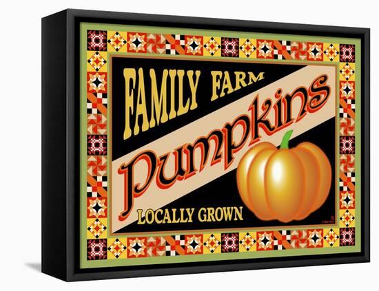 Pumpkin Crate Label-Mark Frost-Framed Stretched Canvas