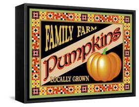 Pumpkin Crate Label-Mark Frost-Framed Stretched Canvas