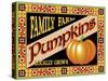 Pumpkin Crate Label-Mark Frost-Stretched Canvas