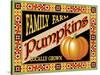 Pumpkin Crate Label-Mark Frost-Stretched Canvas