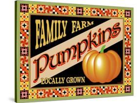 Pumpkin Crate Label-Mark Frost-Stretched Canvas