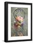 Pumpkin Decorated with Flowers on Garden Chair-Foodcollection-Framed Photographic Print