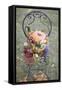 Pumpkin Decorated with Flowers on Garden Chair-Foodcollection-Framed Stretched Canvas