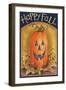 Pumpkin Face Happy Fall 2-Melinda Hipsher-Framed Giclee Print