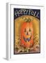 Pumpkin Face Happy Fall 2-Melinda Hipsher-Framed Giclee Print