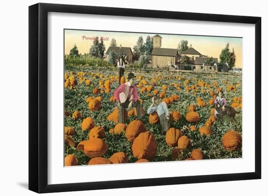 Pumpkin Field-null-Framed Premium Giclee Print