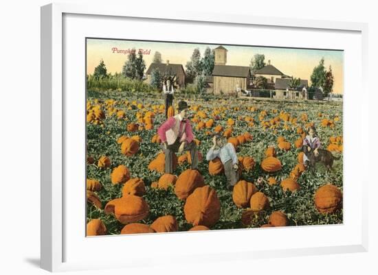 Pumpkin Field-null-Framed Art Print