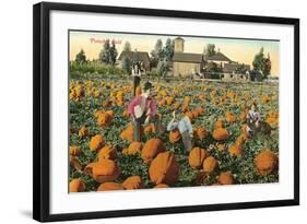 Pumpkin Field-null-Framed Art Print