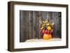 Pumpkin Flower Arrangement on Hay-krisrobin-Framed Photographic Print