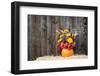 Pumpkin Flower Arrangement on Hay-krisrobin-Framed Photographic Print