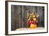 Pumpkin Flower Arrangement on Hay-krisrobin-Framed Photographic Print