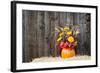Pumpkin Flower Arrangement on Hay-krisrobin-Framed Photographic Print