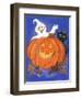 Pumpkin, Ghost and Cat-Beverly Johnston-Framed Giclee Print