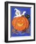 Pumpkin, Ghost and Cat-Beverly Johnston-Framed Giclee Print