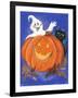 Pumpkin, Ghost and Cat-Beverly Johnston-Framed Giclee Print