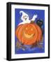 Pumpkin, Ghost and Cat-Beverly Johnston-Framed Giclee Print