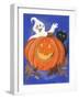 Pumpkin, Ghost and Cat-Beverly Johnston-Framed Giclee Print