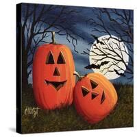 Pumpkin Love Pillow-Debbi Wetzel-Stretched Canvas