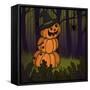 Pumpkin Man-Lauren Ramer-Framed Stretched Canvas