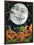 Pumpkin Patch Halloween Full Moon Face-sylvia pimental-Framed Art Print