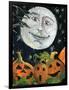 Pumpkin Patch Halloween Full Moon Face-sylvia pimental-Framed Art Print