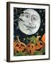 Pumpkin Patch Halloween Full Moon Face-sylvia pimental-Framed Art Print