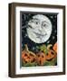 Pumpkin Patch Halloween Full Moon Face-sylvia pimental-Framed Art Print