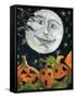 Pumpkin Patch Halloween Full Moon Face-sylvia pimental-Framed Stretched Canvas