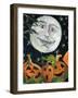 Pumpkin Patch Halloween Full Moon Face-sylvia pimental-Framed Art Print