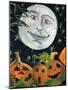 Pumpkin Patch Halloween Full Moon Face-sylvia pimental-Mounted Art Print
