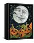 Pumpkin Patch Halloween Full Moon Face-sylvia pimental-Framed Stretched Canvas