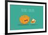 Pumpkin Pie. Pumpkin Vector Cartoon. Friends Forever. ?Omic Characters.-Serbinka-Framed Art Print