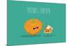 Pumpkin Pie. Pumpkin Vector Cartoon. Friends Forever. ?Omic Characters.-Serbinka-Mounted Art Print