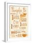 Pumpkin Pie Recipe-Lantern Press-Framed Art Print