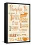 Pumpkin Pie Recipe-Lantern Press-Framed Stretched Canvas