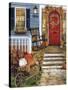 Pumpkin Porch-Marilyn Dunlap-Stretched Canvas