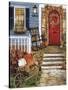 Pumpkin Porch-Marilyn Dunlap-Stretched Canvas