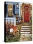 Pumpkin Porch-Marilyn Dunlap-Stretched Canvas