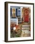 Pumpkin Porch-Marilyn Dunlap-Framed Art Print