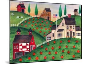 Pumpkin Red Barn Folk Art Cheryl Bartley-Cheryl Bartley-Mounted Premium Giclee Print