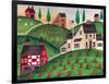 Pumpkin Red Barn Folk Art Cheryl Bartley-Cheryl Bartley-Framed Giclee Print