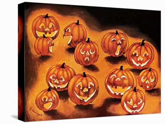 Pumpkin Smiles - Jack & Jill-Rachel Owings-Stretched Canvas