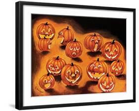 Pumpkin Smiles - Jack & Jill-Rachel Owings-Framed Giclee Print