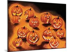 Pumpkin Smiles - Jack & Jill-Rachel Owings-Mounted Giclee Print