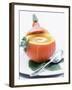 Pumpkin Soup with Creme Fraiche in Hollowed-Out Pumpkin-Brigitte Sporrer-Framed Photographic Print
