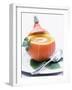 Pumpkin Soup with Creme Fraiche in Hollowed-Out Pumpkin-Brigitte Sporrer-Framed Photographic Print