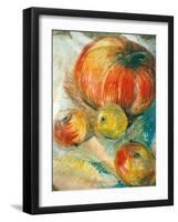 Pumpkin with Apples-Joan Thewsey-Framed Giclee Print